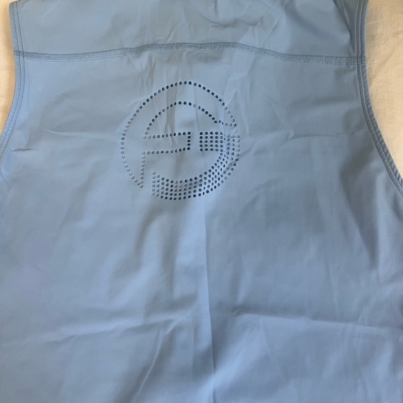 Foray Golf Blue Sleeveless Button Down Polo Shirt - Picture 5 of 5